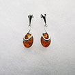 Boucles d'oreilles ovale pendant 